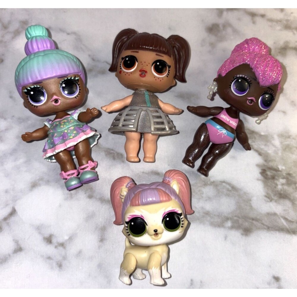 Lot of 4 Original 2016-2017 L.O.L Suprise! Dolls & Pets- Authentic MGA